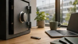 Redaktionelles Motiv zu datenportabilität bei finanzdiensten mit Fokus auf export statt abhängigkeit
