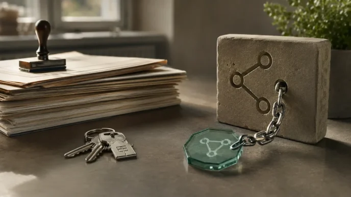 Redaktionelles Motiv zu defi-lending verstehen mit Fokus auf smart contract statt bankkredit