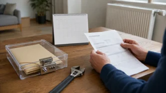 Festgeldunterlagen sind gebunden, während eine Reparatur anfällt