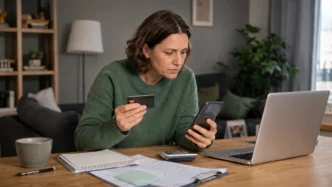 Karteninhaberin kontaktiert nach einer Sperre ihre Bank
