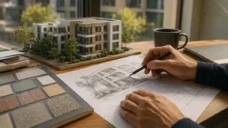 Redaktionelles Motiv zu bauträgervertrag verstehen mit Fokus auf grundstück und bau aus einer hand