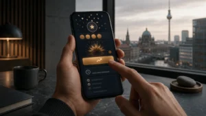 Redaktionelles Motiv zu gamification beim investieren mit Fokus auf wenn design zu häufigem handel verleitet