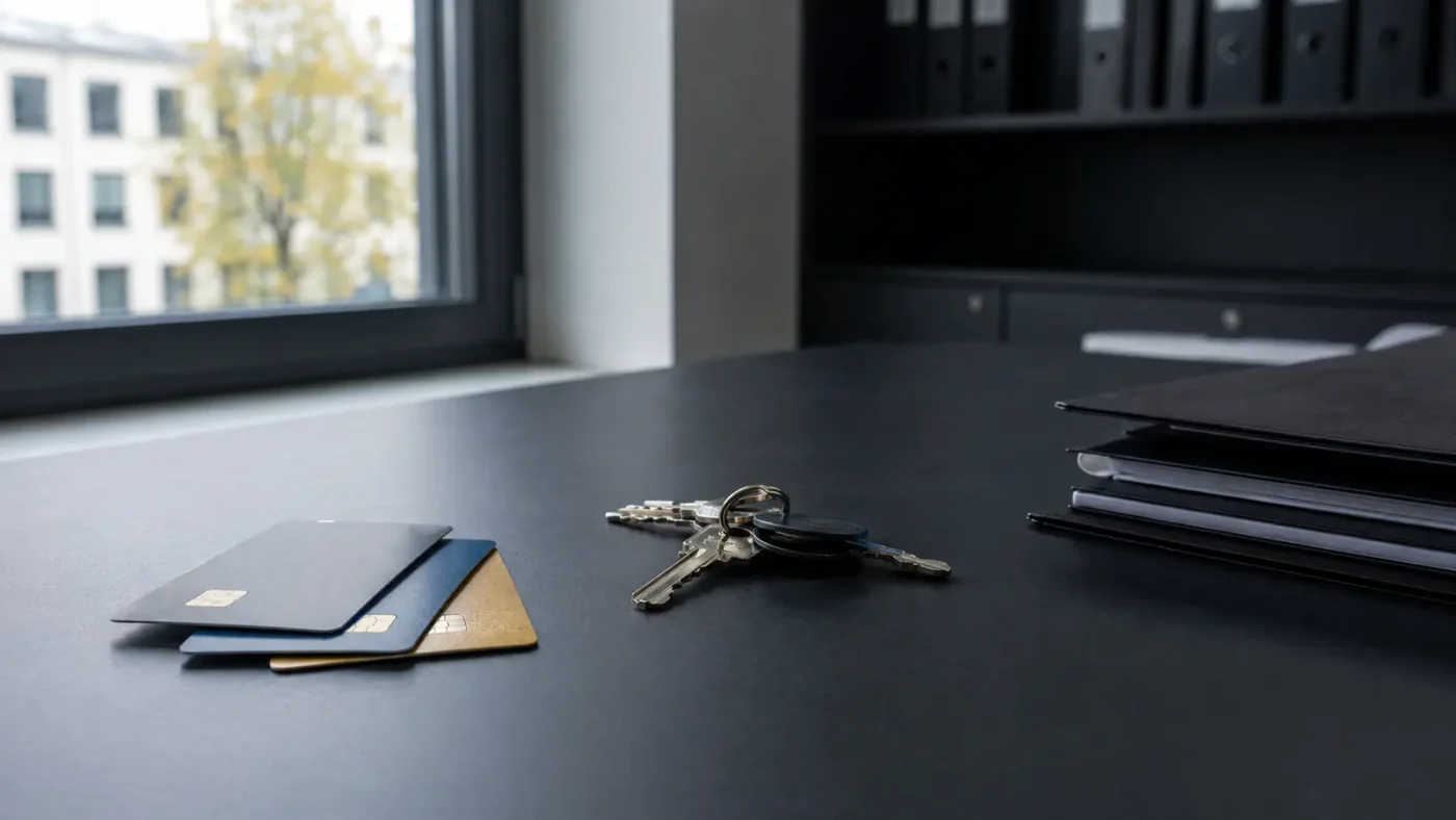 Redaktionelles Motiv zu karten und zugriffsrechte im kleinen unternehmen organisieren mit Fokus auf kriterien, kosten und vorgehen