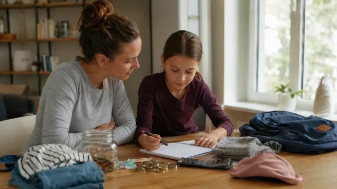 Mutter und Tochter sparen für Vereinsausrüstung und Klassenfahrt