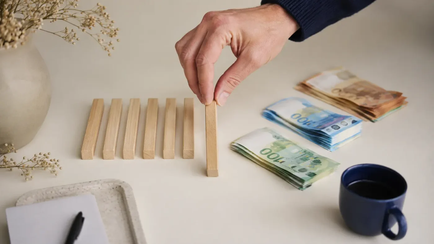Redaktionelles Motiv zu kontokorrentkredit im betrieb mit Fokus auf liquiditätspuffer mit klarer grenze