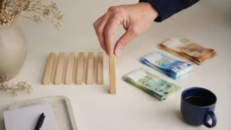 Redaktionelles Motiv zu kontokorrentkredit im betrieb mit Fokus auf liquiditätspuffer mit klarer grenze