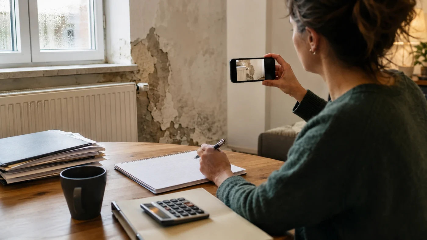 Redaktionelles Motiv zu mietminderung finanziell vorsichtig handhaben mit Fokus auf quote nicht selbst erfinden