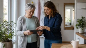 Redaktionelles Motiv zu pflege von angehörigen und rentenbeiträge mit Fokus auf voraussetzungen
